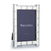 Whitehill Frames - Silver Plated Modern Bamboo Photo Frame 4x6inch