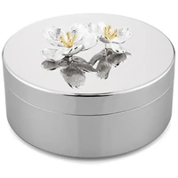 Whitehill Giftware - Blossom Deco Nickel Plated Trinket Box