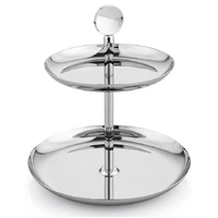 Whitehill Serveware - Stainless Steel 2 Tier Cake Stand