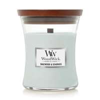 WoodWick Candle - Medium Sagewood & Seagrass