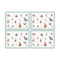 Wrendale Designs by Pimpernel Placemats - Woodland Animals Set of 4 Large