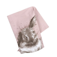 Pimpernel Wrendale Tea Towel - Pink Rabbit
