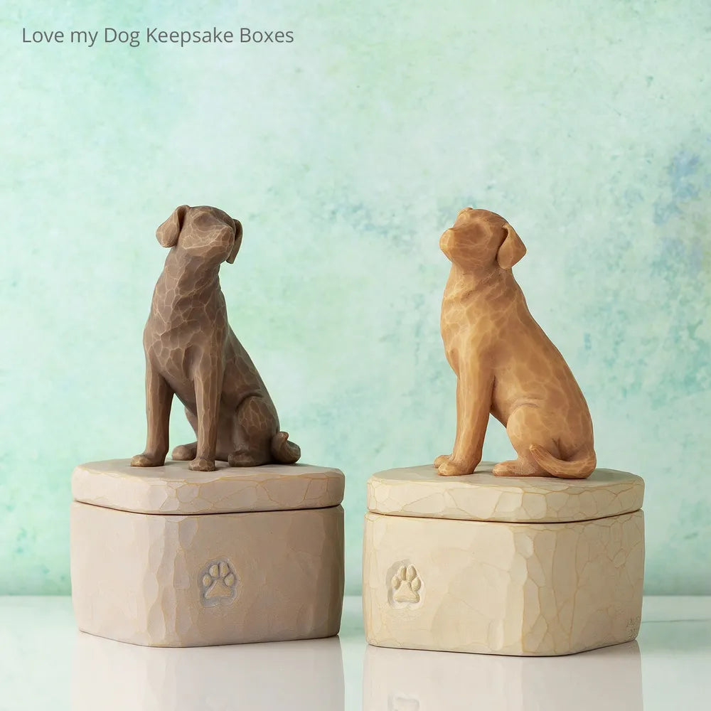 Willow Tree - Love My Dog (Dark) Keepsake Box