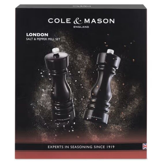 Cole & Mason - London Mills Black Gloss Gift Set 18cm