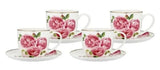 Ashdene Heritage Rose - Cup & Saucer 4 Pack