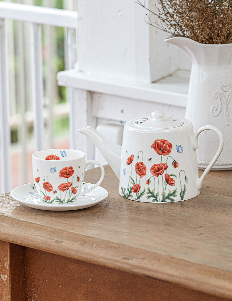 Ashdene Poppy Fields - Infuser Teapot
