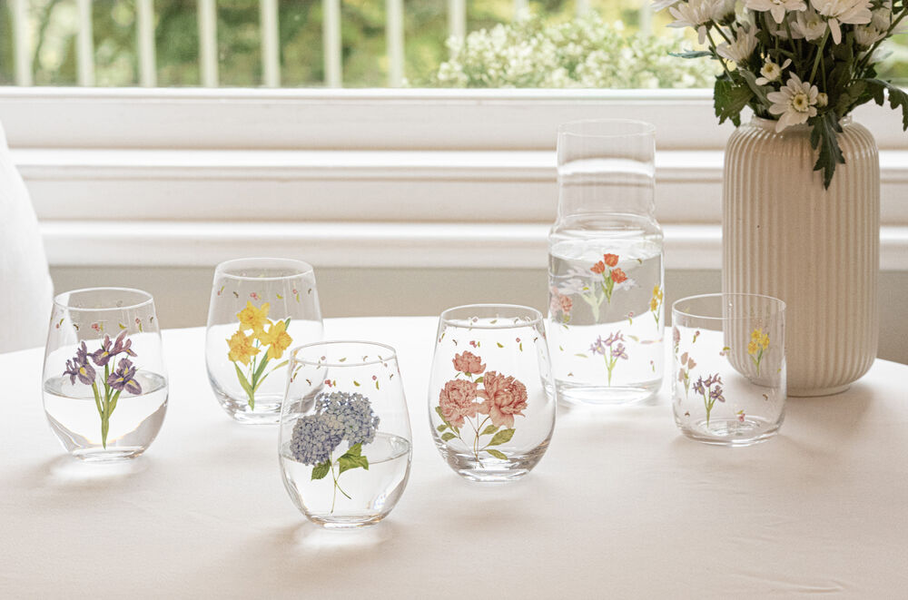 Ashdene Garden Bouquet - Crystal Tumblers (Pack of 4)