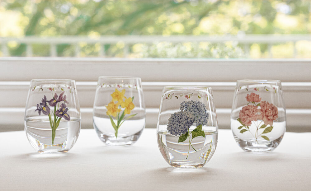 Ashdene Garden Bouquet - Crystal Tumblers (Pack of 4)