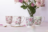 Ashdene Raspberry Rose - Powder Blue Footed Mug