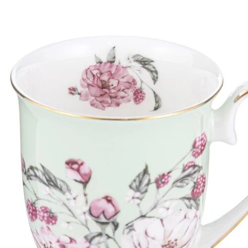 Ashdene Raspberry Rose - Green Footed Mug