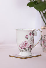 Ashdene Raspberry Rose - White Footed Mug