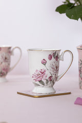 Ashdene Raspberry Rose - White Footed Mug
