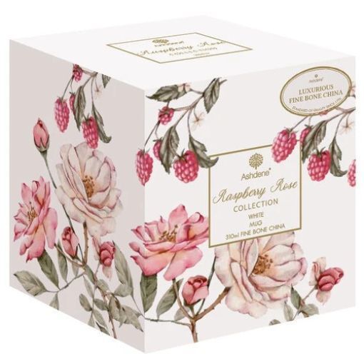 Ashdene Raspberry Rose - White Footed Mug