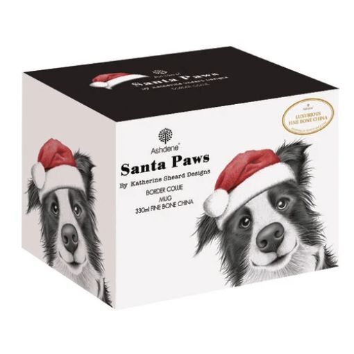 Ashdene Santa Paws - Border Collie Mug