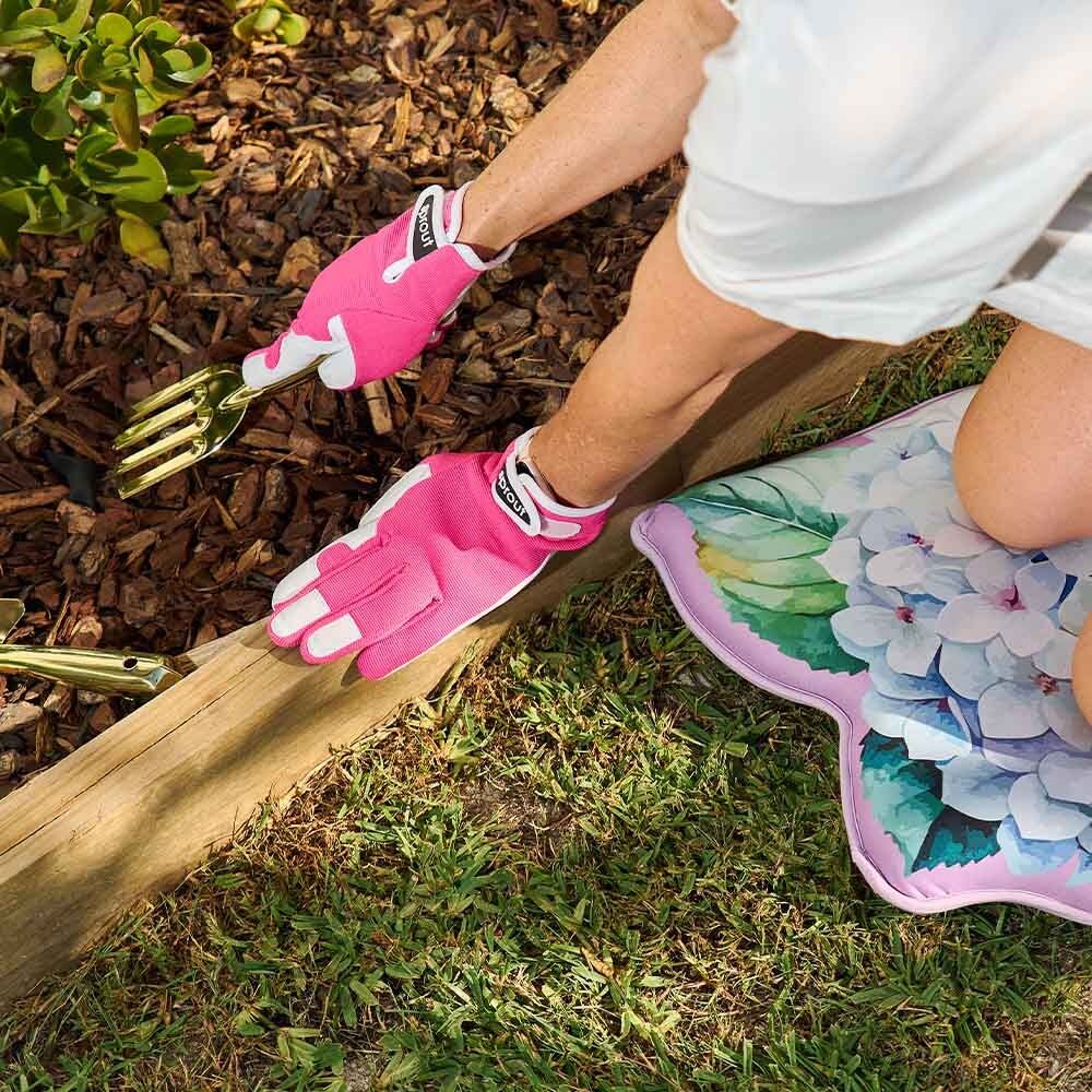 Sprout Goatskin Gardening Gloves - Hot Pink