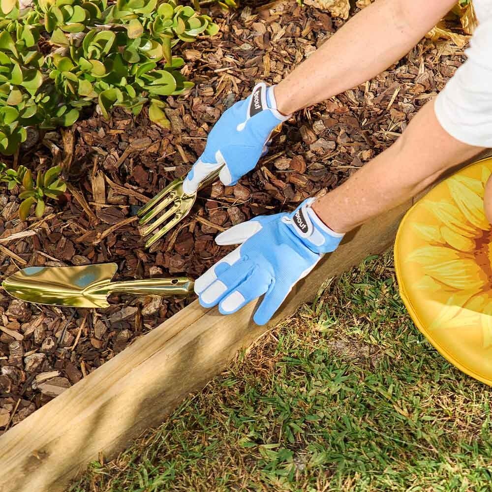 Sprout Goatskin Gardening Gloves - Sky