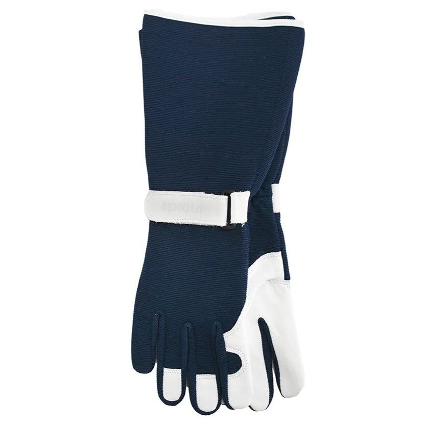 Sprout Long Sleeve Gardening Gloves - Navy
