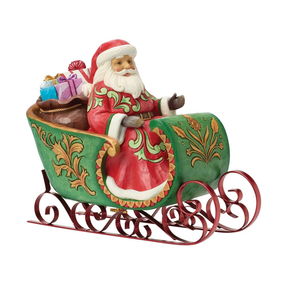 Jim Shore Heartwood Creek - Santa in Musical Sleigh Special Edition