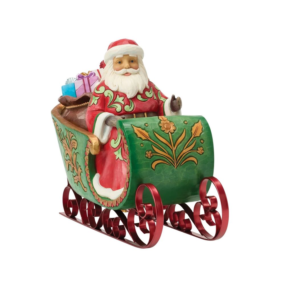Jim Shore Heartwood Creek - Santa in Musical Sleigh Special Edition