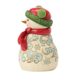 Jim Shore Heartwood Creek - Snowman Pom Pom Hat Mini Figurine
