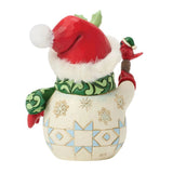 Jim Shore Heartwood Creek - Snowman with Bird on Stick Pint Sized Figurine