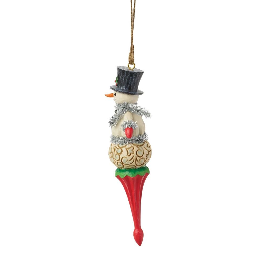 Jim Shore Heartwood Creek - Snowman Finial Hanging Ornament