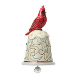 Jim Shore Heartwood Creek - Cardinal Perched on Bell Pint Sized Figurine