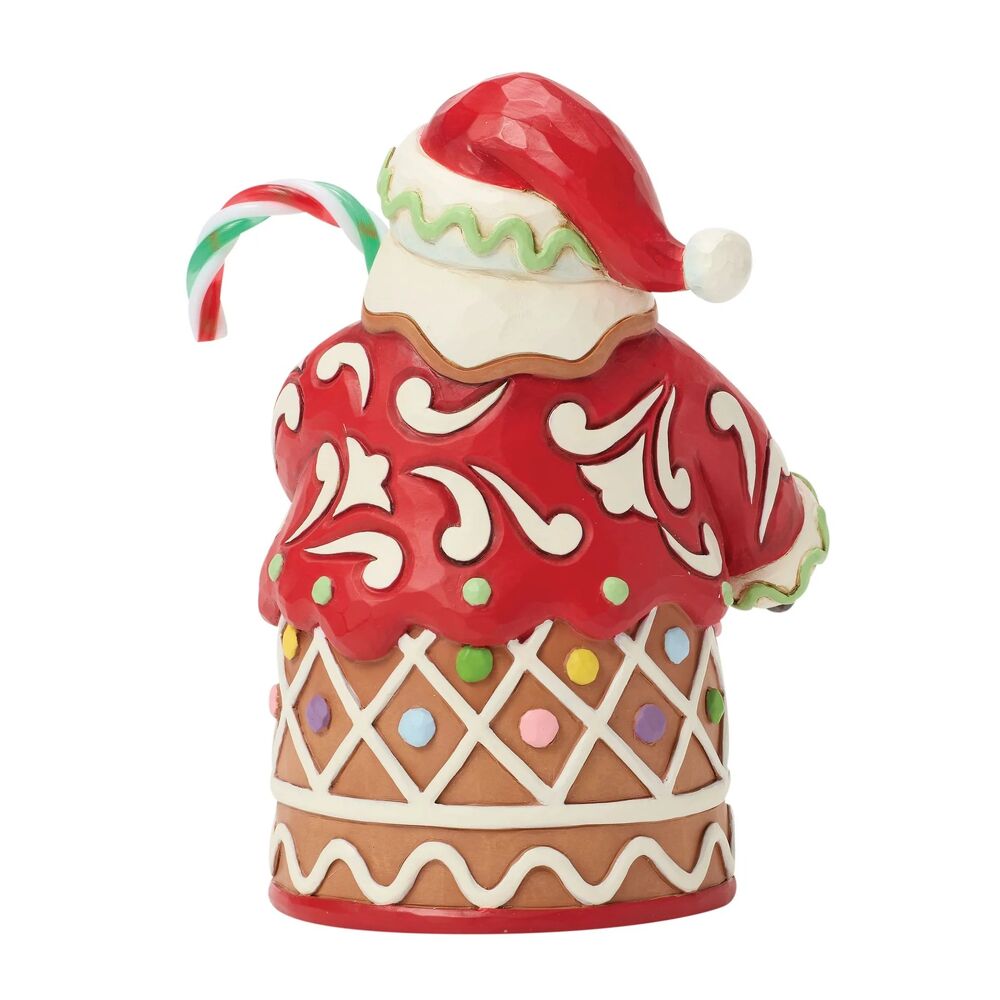 Jim Shore Heartwood Creek Gingerbread Christmas - Santa with Candy Pint Sized Figurine