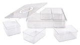 Alfresco Lane 6 Compartment Square Grazing Box with Carry Handles - Clear