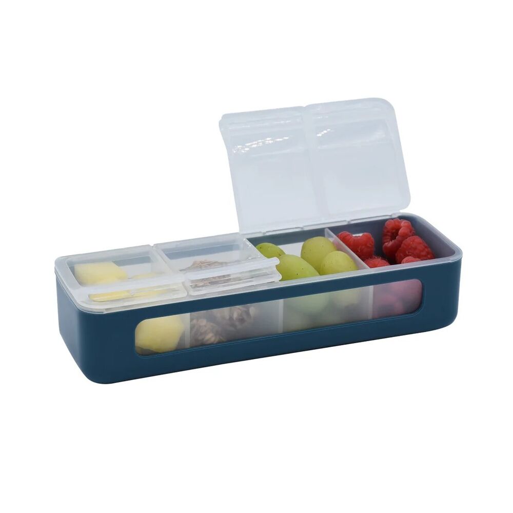 Melii - Luxe 4-Compartment Snackle Box Blue