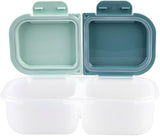 Melii - Luxe 2-Compartment Snack Containers Blue Mint (Set of 2)
