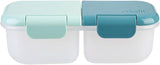 Melii - Luxe 2-Compartment Snack Containers Blue Mint (Set of 2)