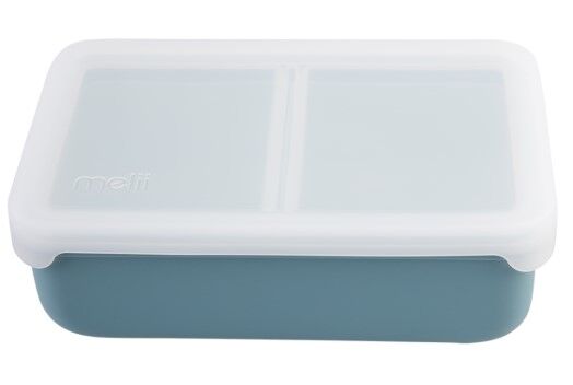 Melii - Luxe Silicone Bento Box with Dividers 700ml Blue Mint