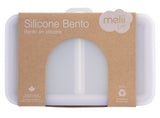 Melii - Luxe Silicone Bento Box with Dividers 700ml Pink Ivory