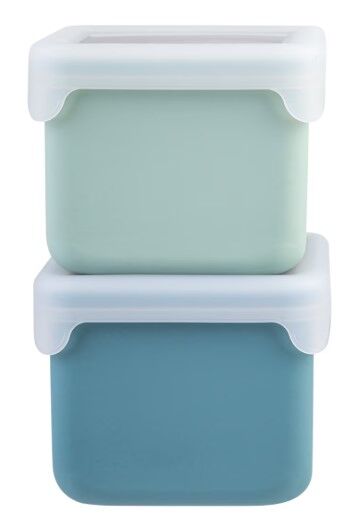 Melii - Luxe Silicone Snack Containers 236ml Blue Mint (Set of 2)