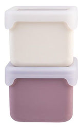 Melii - Luxe Silicone Snack Containers 236ml Pink Ivory (Set of 2)