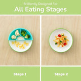 Omie - Toddler Plate & Divider Green