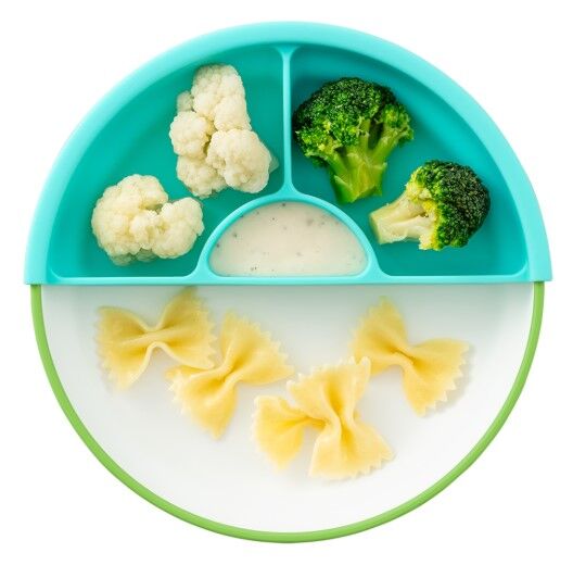 Omie - Toddler Plate & Divider Green