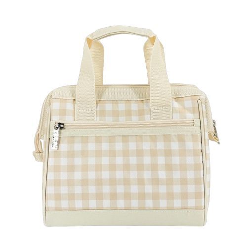Sachi Insulated Lunch Bag - Beige Gingham
