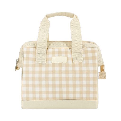 Sachi Insulated Lunch Bag - Beige Gingham