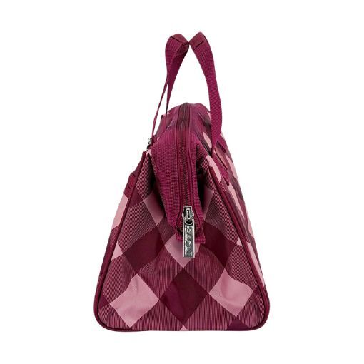 Sachi Insulated Lunch Bag - Burgundy Tartan