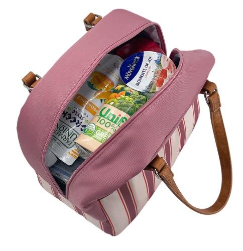 Sachi Insulated Cali Lunch Bag - Blush Stripes