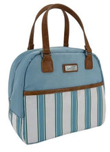 Sachi Insulated Cali Lunch Bag - Hazy Blue Stripes