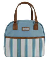 Sachi Insulated Cali Lunch Bag - Hazy Blue Stripes