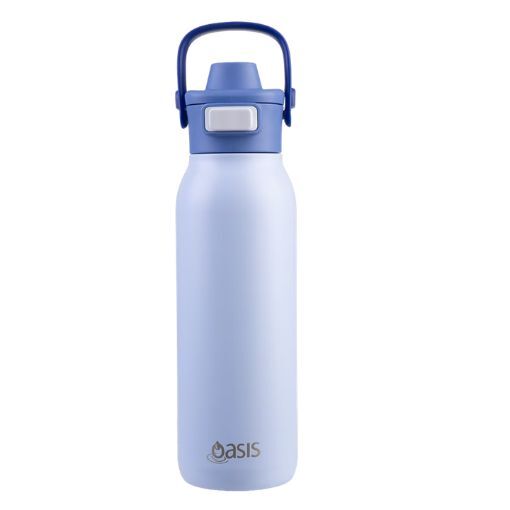 Oasis Ceramic Double Wall Insulated Verso Drink Bottle with Dual Spout - 750ml Blue Horizon
