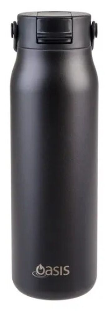 Oasis Sorrento Double Wall Insulated Water Bottle - 900ml Black