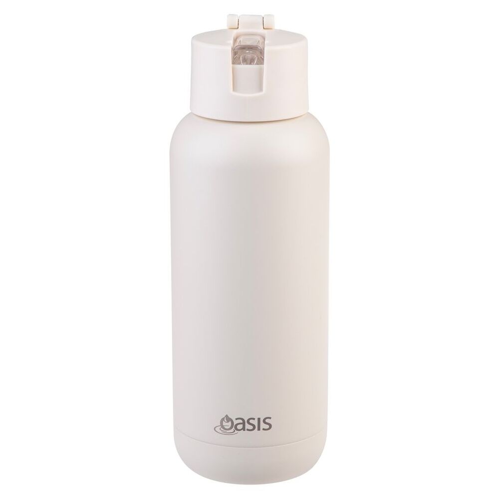 Oasis Moda Mag-Grip Triple Wall Insulated Water Bottle - 1L Alabaster