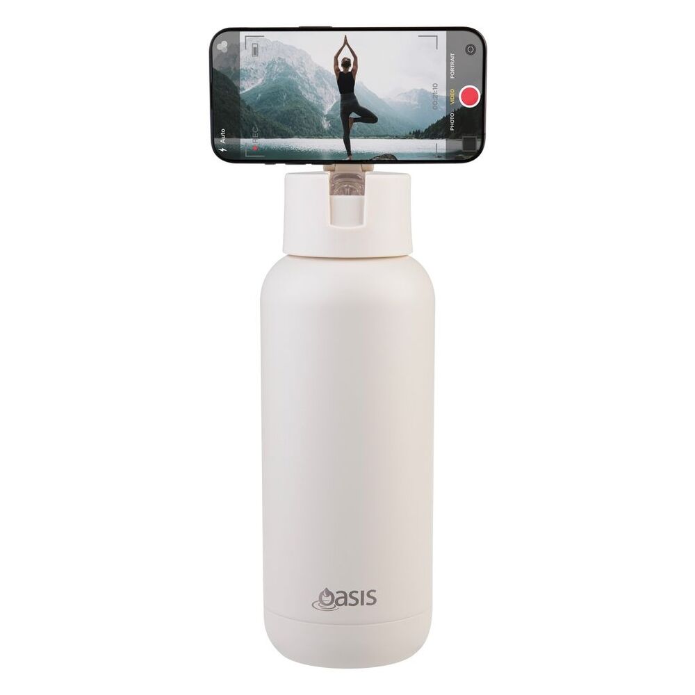 Oasis Moda Mag-Grip Triple Wall Insulated Water Bottle - 1L Alabaster