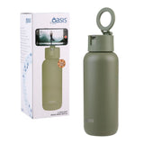 Oasis Moda Mag-Grip Triple Wall Insulated Water Bottle - 1L Olive Green
