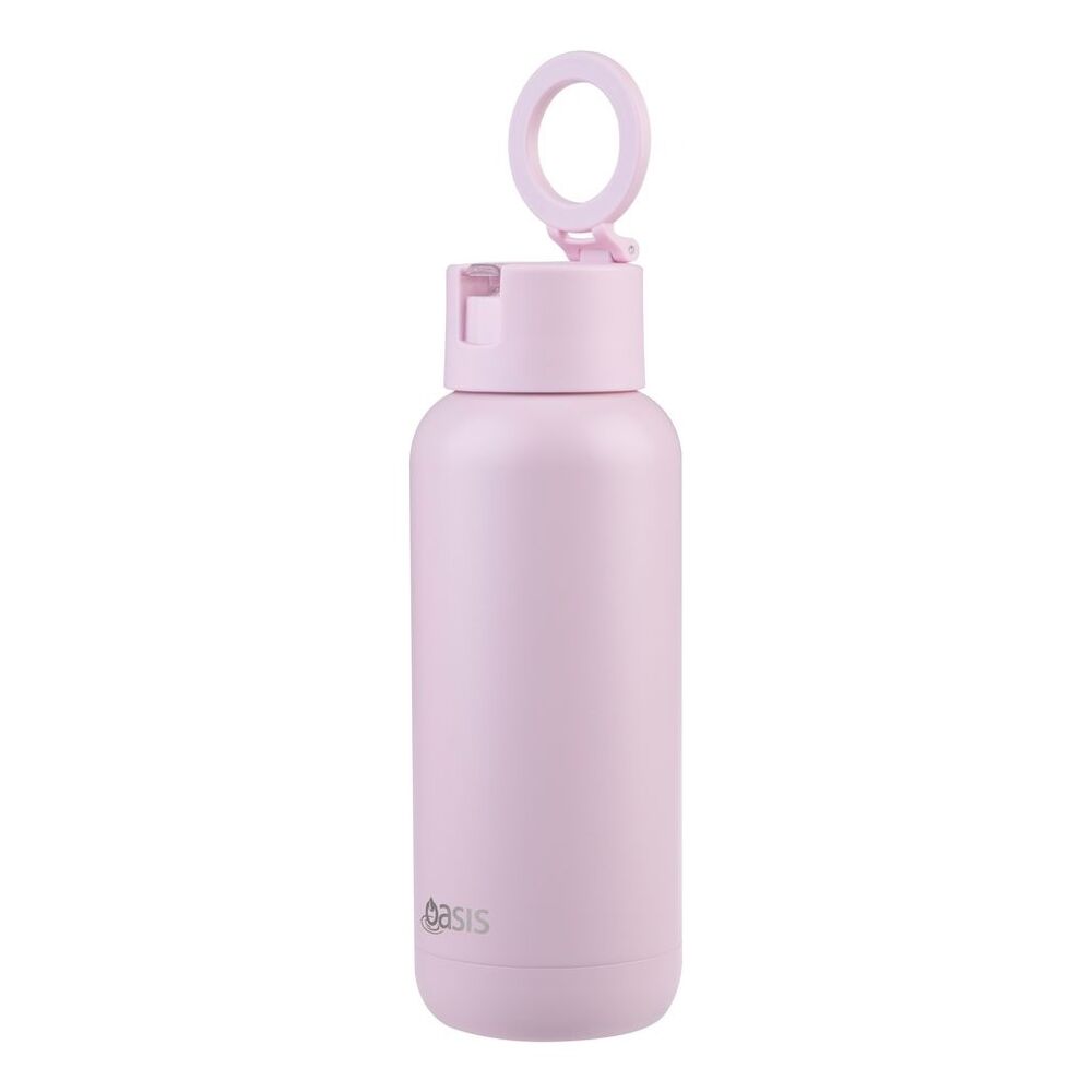 Oasis Moda Mag-Grip Triple Wall Insulated Water Bottle - 1L Pink Lemonade